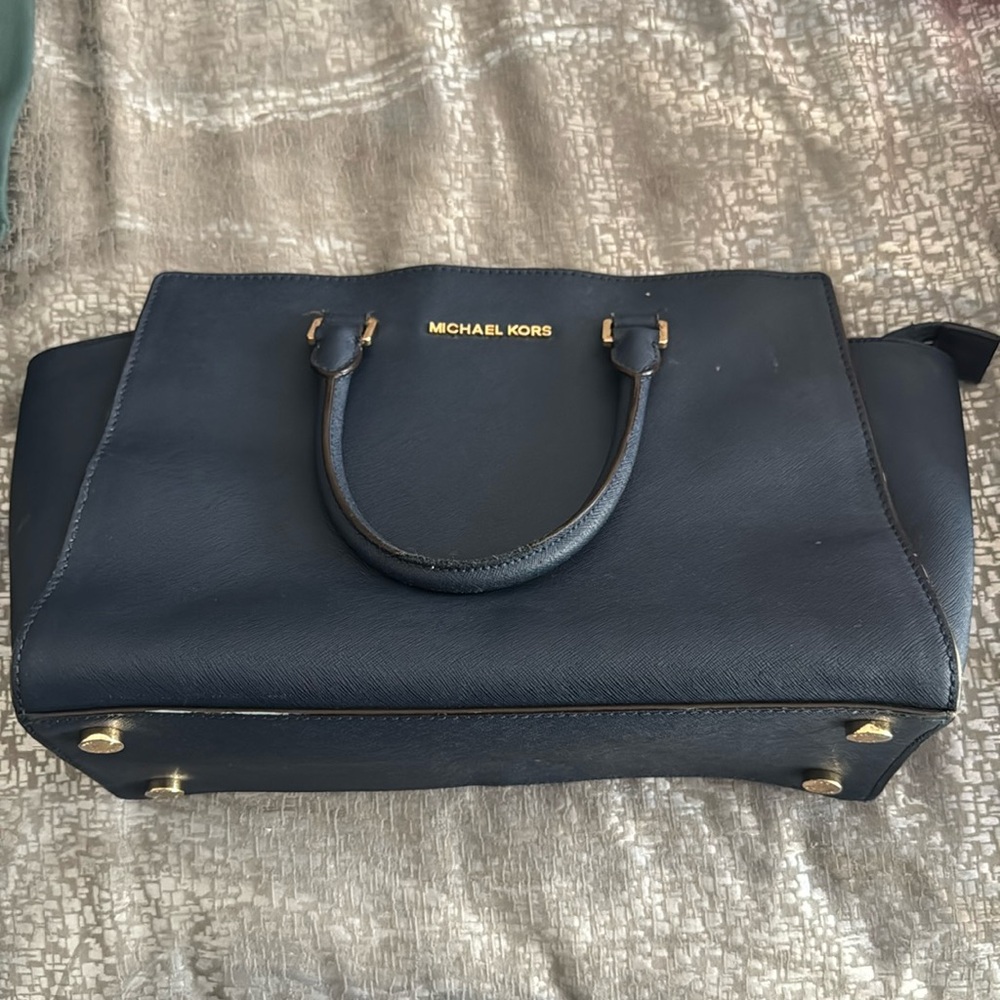 Michael Kors Navy Blue satchel bag